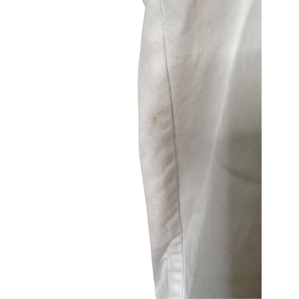 Catherines Everyday Fit Womens Pant 3XWP White Pull On Elastic Waist Denim Jeans